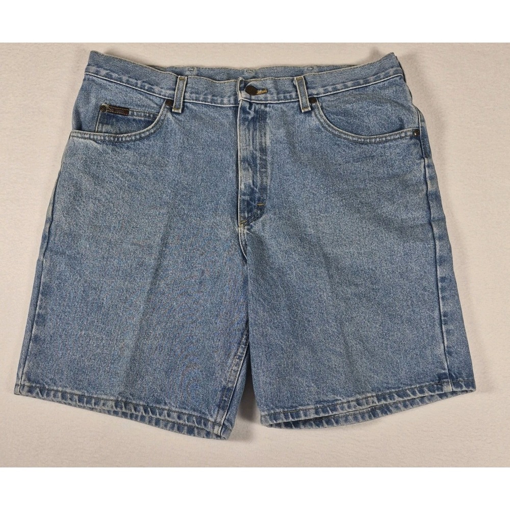 VTG Lee Blue Denim Shorts Men's 36 90's Y2K Jorts Grunge Relaxed Fit Skater